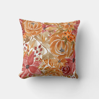 Coussin Beau Modèle Floral Avec Automne Lumineux