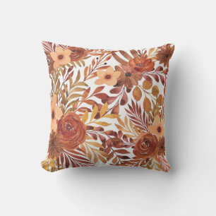 Coussin Beau Modèle Floral Avec Automne Lumineux