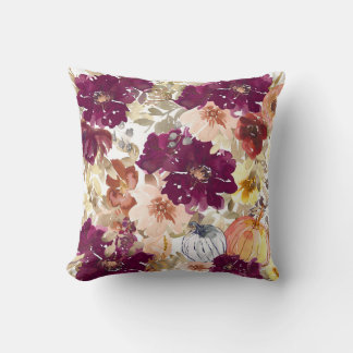Coussin Beau Modèle Floral Avec Automne Lumineux