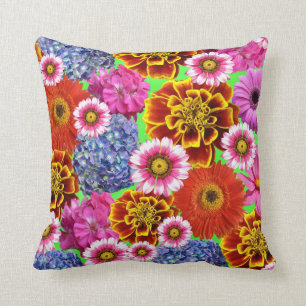 Coussin Beau Motif de fleurs colorées