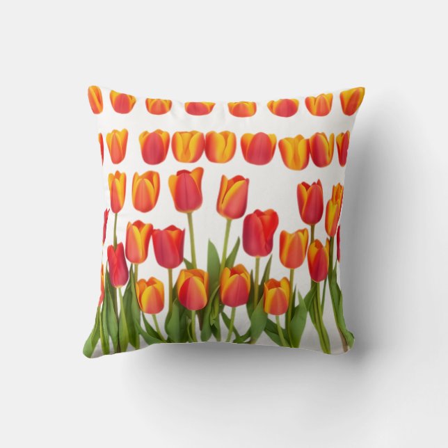 Coussin Beau Motif de fleurs de tulipes (Verso)