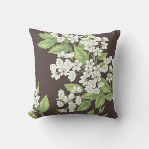 Coussin Beau motif de printemps sans soudure avec ramifica
