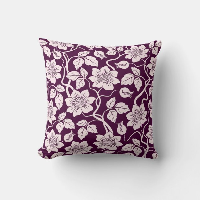 Coussin Beau motif floral (Recto)