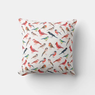 Coussin Beau motif. Oiseaux d'eau vive