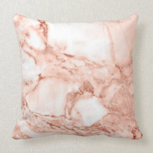 Coussin Beau motif rose de marbre d'étincelle d'or