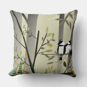Coussin Beau Oiseau Couple Jeu Oiseau