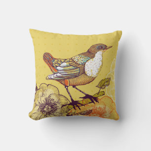 Coussin Beau Oiseau Jeu d'Oiseau
