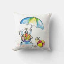 Beau Oiseau Whimsical sur la plage