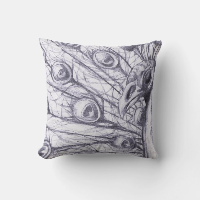 Coussin Beau paon (Recto)