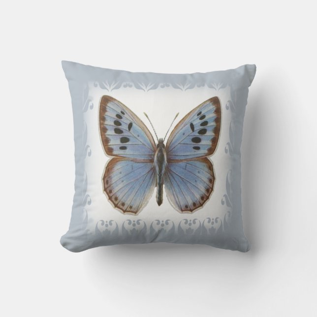 Coussin Beau Papillon Bleu (Recto)