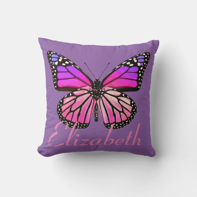 Coussin Beau papillon personnalisé (Recto)
