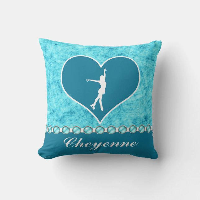 Coussin Beau patineur artistique décoré d'un monogramme de (Recto)
