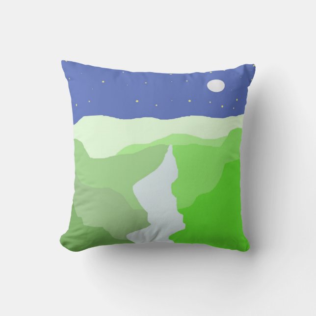 Coussin beau paysage art (Recto)