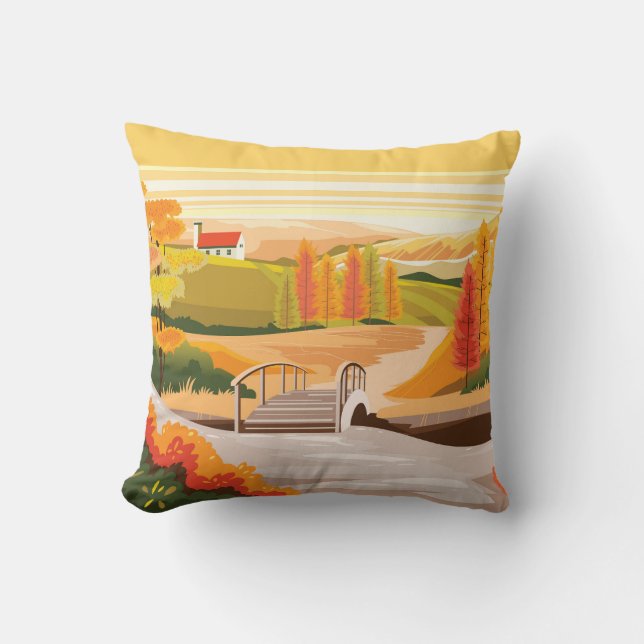 Coussin Beau Paysage Automne (Recto)