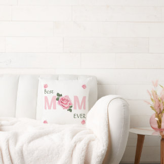 Coussin Beau Rose Meilleure maman Fête des Mères