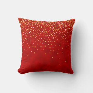 Coussin Beau Rouge et Or