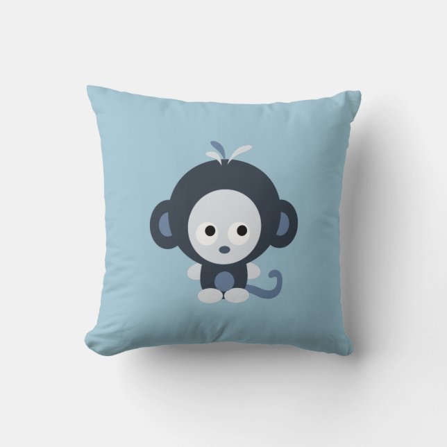 Coussin Beau singe bleu (Recto)