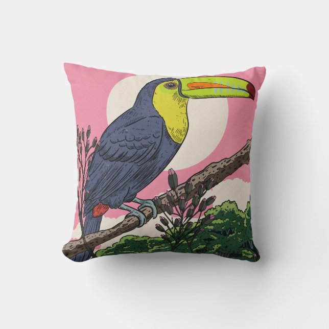 Coussin Beau Toucan Oiseau (Recto)