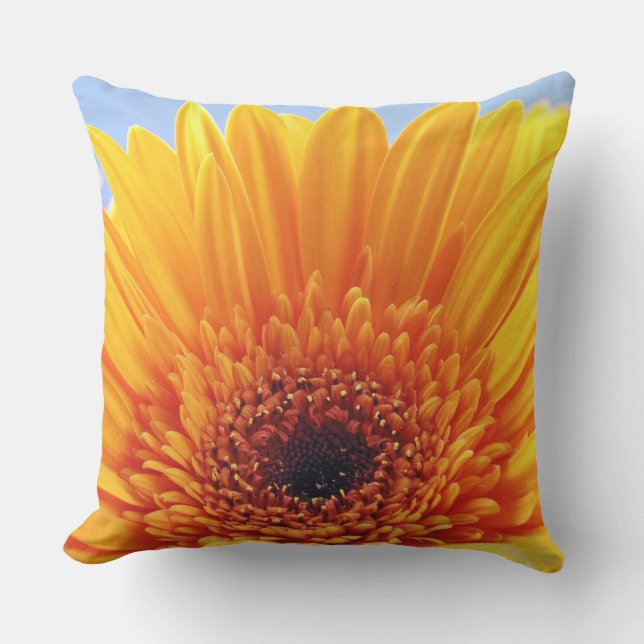 Coussin Beau tournesol jaune (Recto)