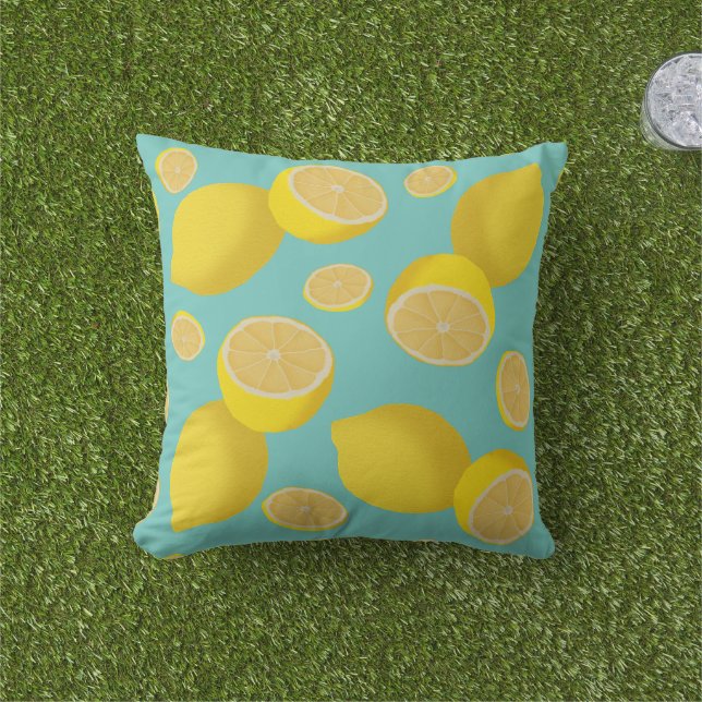 Coussin Beaucoup De Citrons (Herbe)