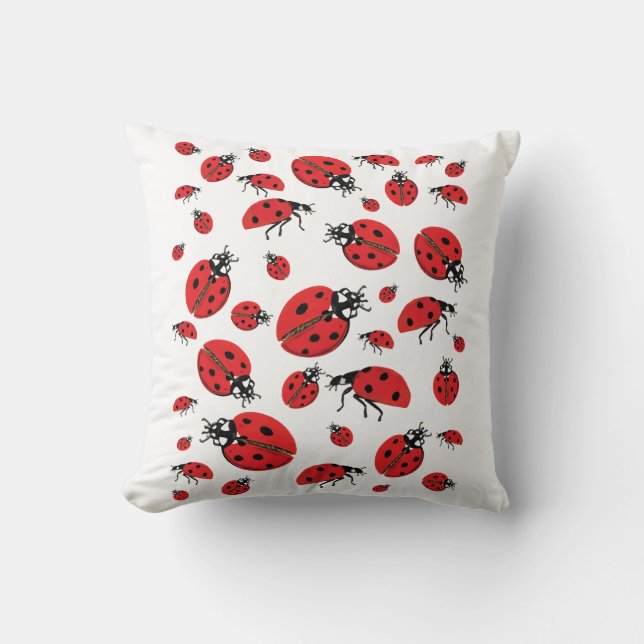 Coussin Beaucoup de Ladybugs Lucky Motif (Recto)