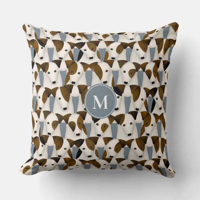 Coussin Beaucoup de Parson Jack Russell Terriers chiens mo (Recto)