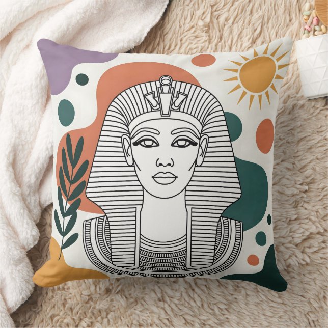 Coussin Beauté abstraite de pharaon égyptien (Couverture)