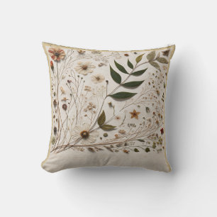 Coussin Beauté de la Nature Fleurs et Feuilles Botaniques