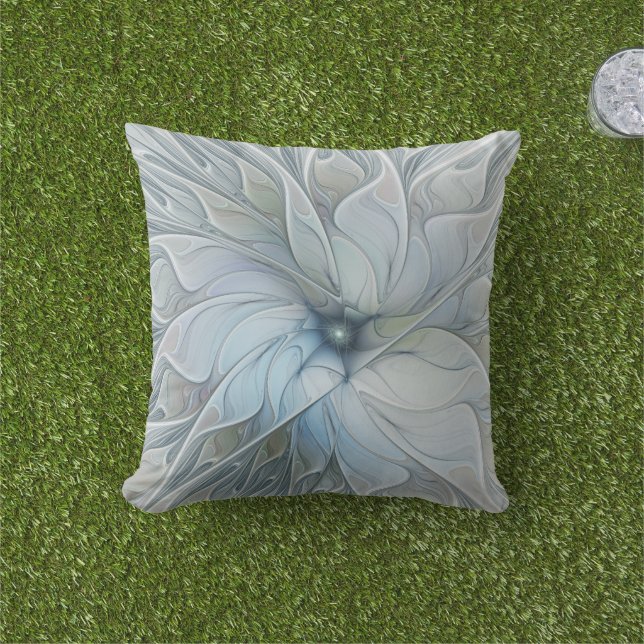 Coussin Beauté élégante Art abstrait moderne fractal Fleur (Herbe)