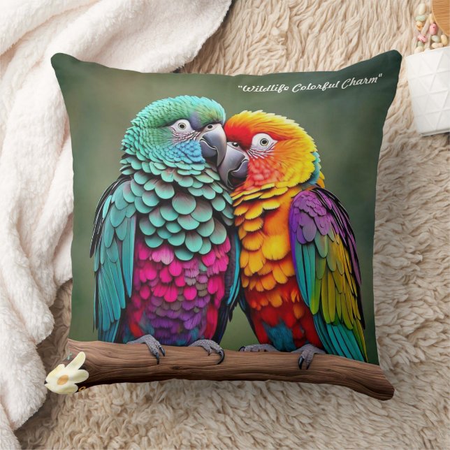 Coussin "Beauté Naturelle du Perroquet" (Couverture)