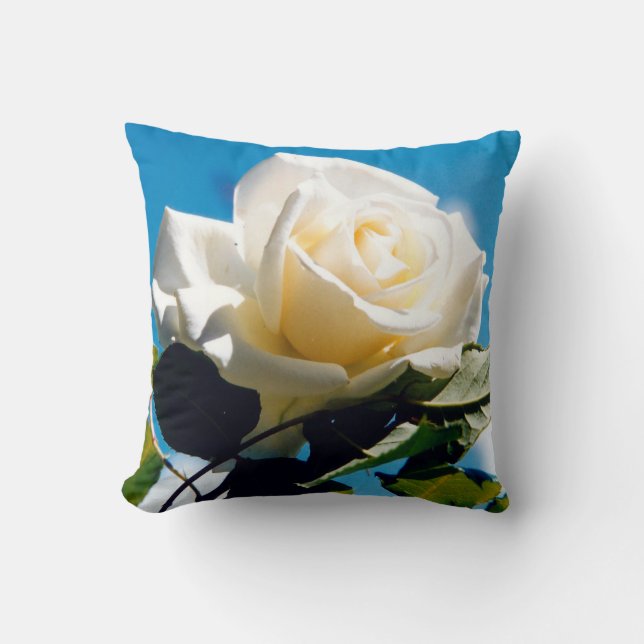 Coussin Beauté Rose Blanche (Recto)