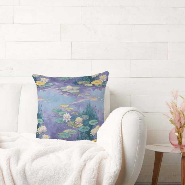 Coussin Beautiful Water Lilies Monet Art (Canapé)