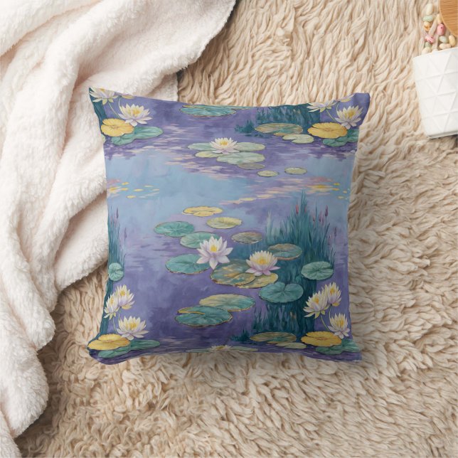 Coussin Beautiful Water Lilies Monet Art (Couverture)