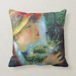 Coussin Beaux-arts d'impressionisme de Renoir de fille et