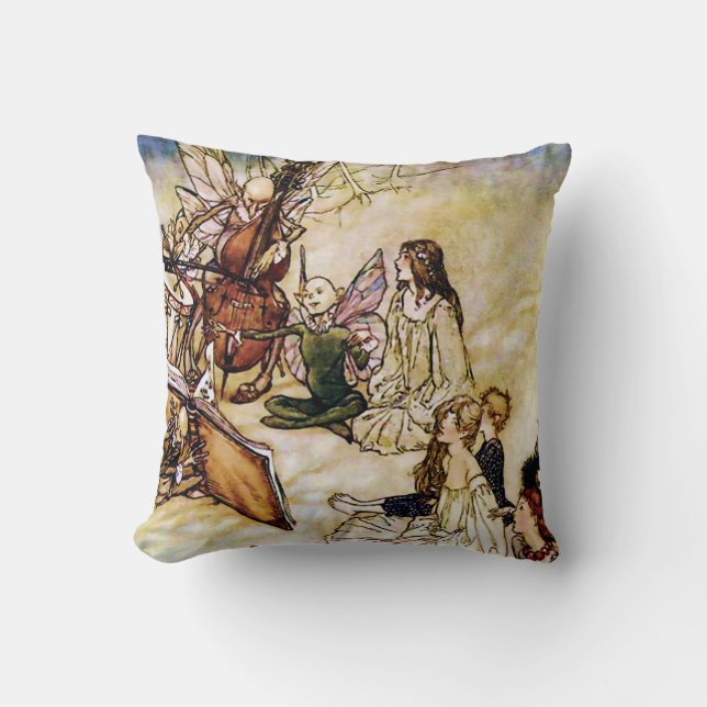 Coussin Beaux-arts féeriques d'Arthur Rackham de chanson (Recto)
