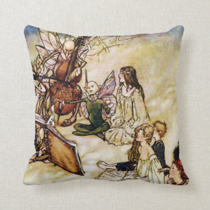 Coussin Beaux-arts féeriques d'Arthur Rackham de chanson