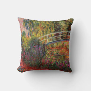 Coussin Beaux-arts japonais de Monet d'étang de nénuphar
