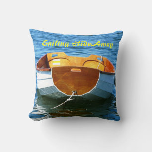 Coussin Beaux-Arts Photo Bois Bateau Jeu d'oreiller