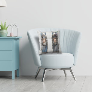 Coussin Beaux Arts Walrus Sculpture Monogramme personnalis