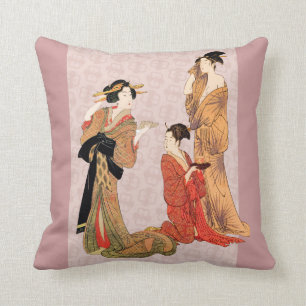 Coussin Beaux carreaux japonais de conception d'art