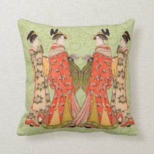 Coussin Beaux carreaux japonais de conception d'art