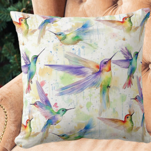 Coussin Beaux colibris