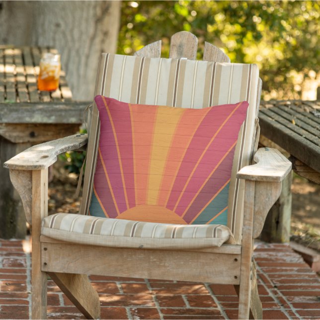 Coussin Beaux Rayons de Soleil Ensoleillés Art Populaire S (Chaise)