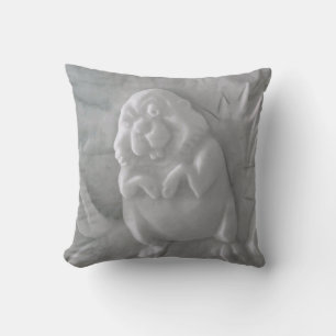 Coussin Beaver Snow Sculpture, Hôtel de glace, Québec