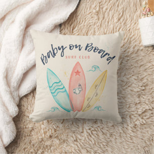 Coussin Bébé à Bord Baby Shower Planche de Surf