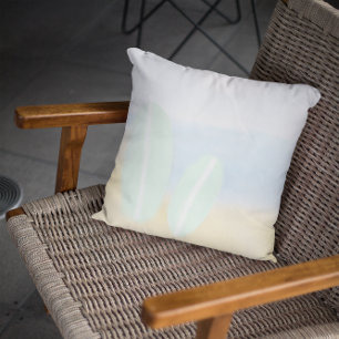 Coussin Bébé à bord du Baby shower d'aquarelle surf Beach