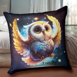 Coussin Bébé adorable Chouette Oiseau
