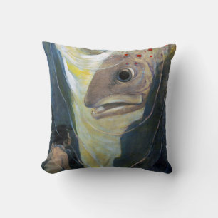 Coussin Bébé au bain et poisson, Jessie Willcox Smith