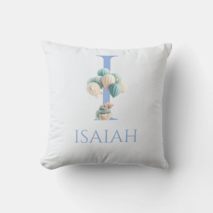 Coussin Bébé au nom personnalisé flottant avec des ballons