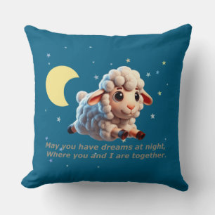 Coussin bébé avec berceuse et mouton